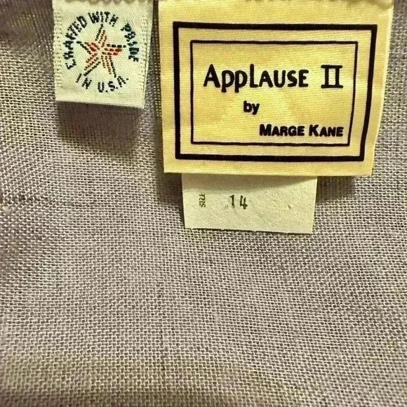 Vintage Applause II by Marge Kane Lavender A Line Short Sleeve Dress Size Small. - Picture 8 of 14